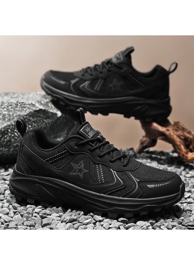 Double Star Men's Hiking Shoes Trail Running Mesh Breathable Non-slip Durable Travel Shoes - Image 4