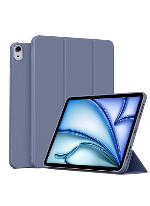Case for iPad Air 11 Inch M2 2024, iPad Air 5th/4th Gen (10.9 Inch, 2022/2020) – Lightweight Thin Soft TPU Back Protective Case with Auto Sleep/Wake, Smart Folio Cover purple