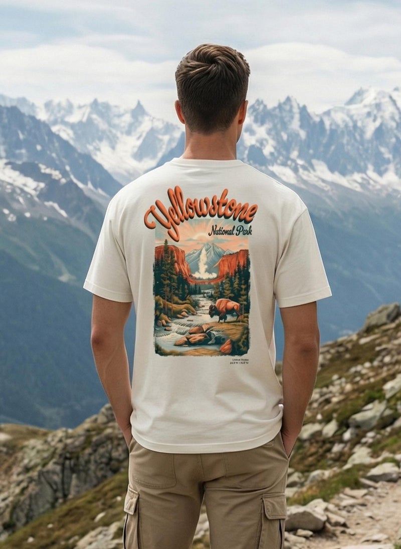 نوبيرو NOBERO Men's Premium Oversized Printed T-Shirt - Image 3