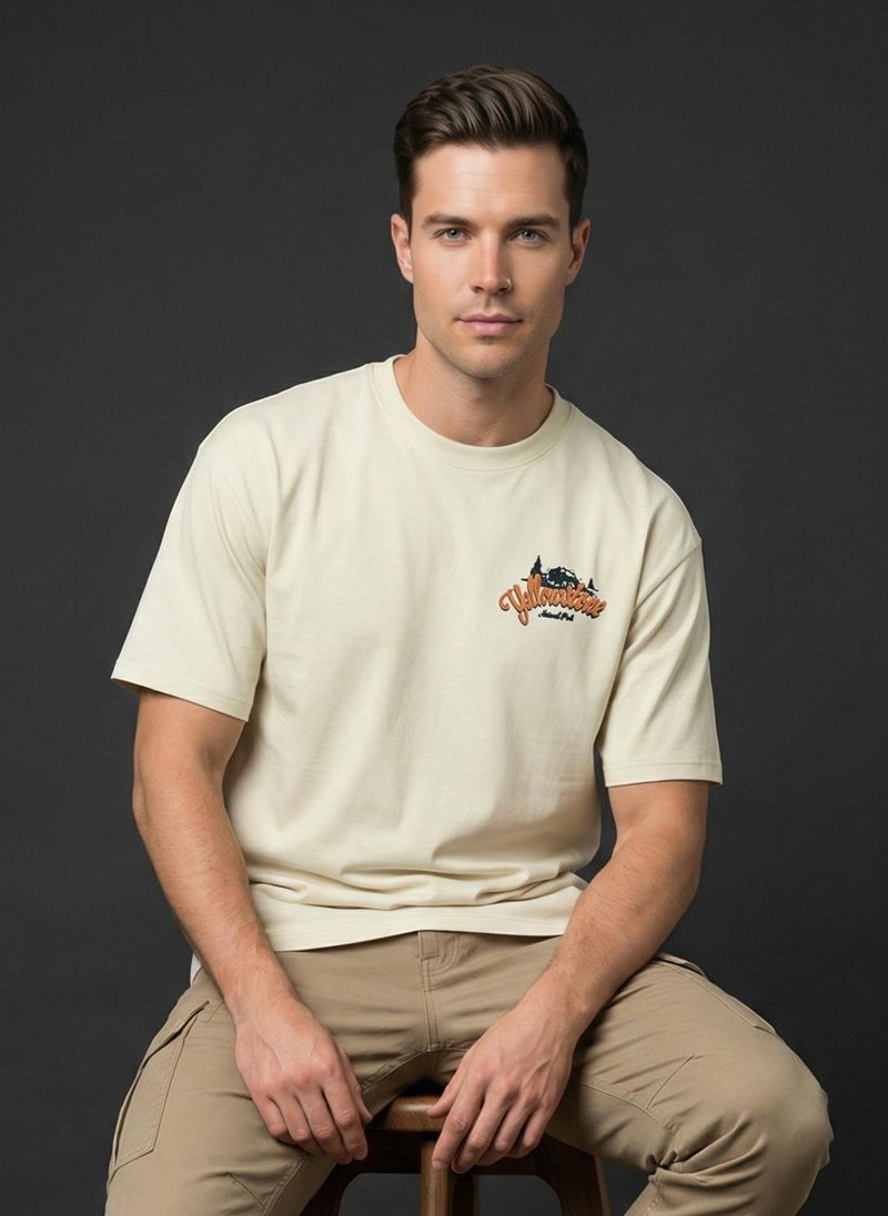 نوبيرو NOBERO Men's Premium Oversized Printed T-Shirt - Image 4