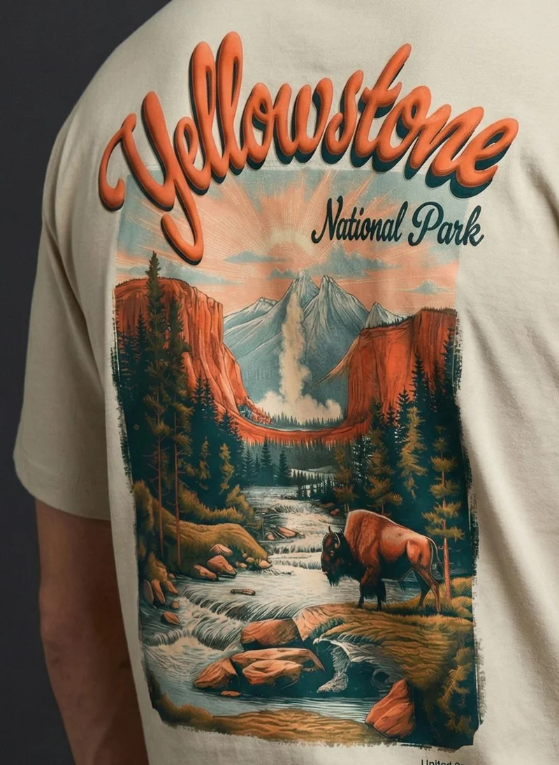 NOBERO NOBERO Men's Premium Oversized Printed T-Shirt