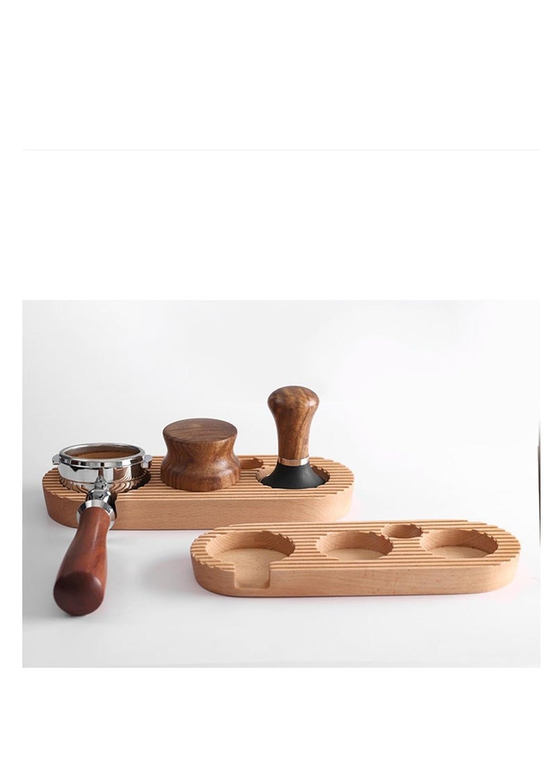 Espresso Tamping Station, Wooden Premium 3-in-1 Espresso Tamper Station, Distributor and Portafilter Holder, Coffee Station Organizer for Kitchen, Bar, Restaurant, Café, for 51mm/53mm  - Image 5