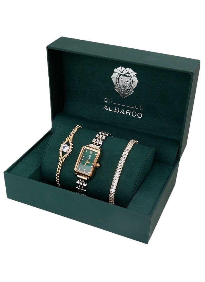 ALBAROO - Gold & Silver Luxurious Ice and shine watch set TTS - Image 1