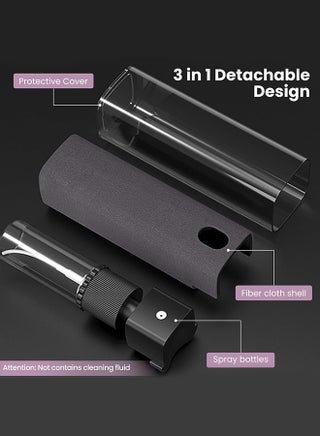 3 Pcs Screen Cleaner, Touch Screen Mist Cleaner, Cell Phone, Laptop and Tablet Screen, 3-in-1 Spray and Microfiber Cloth, Refillable with Water, Alcohol, Sanitizer - view 3