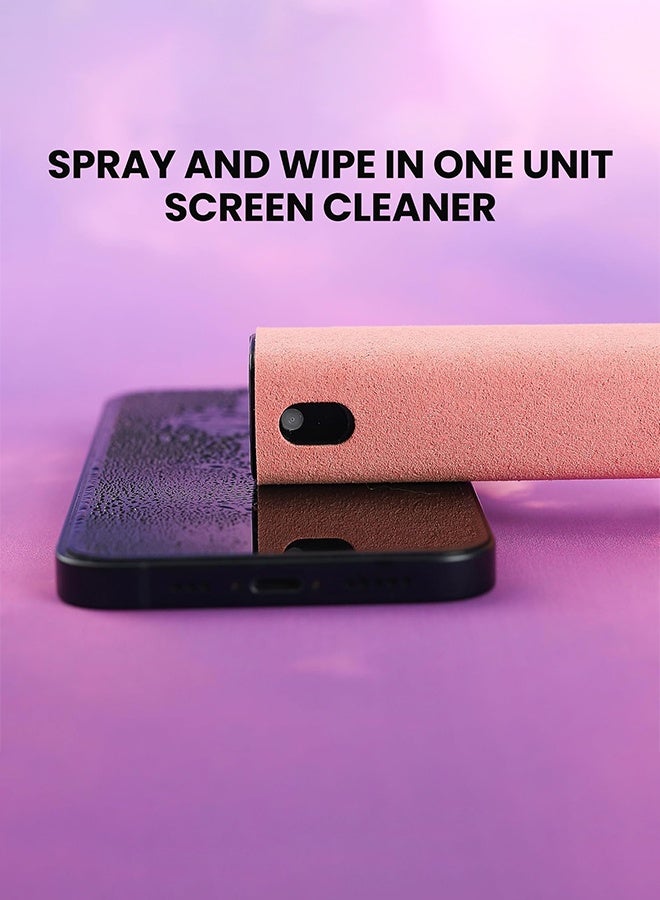 SUNDAREE 3 قطع منظف شاشة، منظف رذاذ لشاشة اللمس، شاشة الهاتف المحمول والكمبيوتر المحمول والكمبيوتر اللوحي، بخاخ 3 في 1 وقطعة قماش من الألياف الدقيقة، قابلة لإعادة التعبئة بالماء والكحول والمطهر - Image 5
