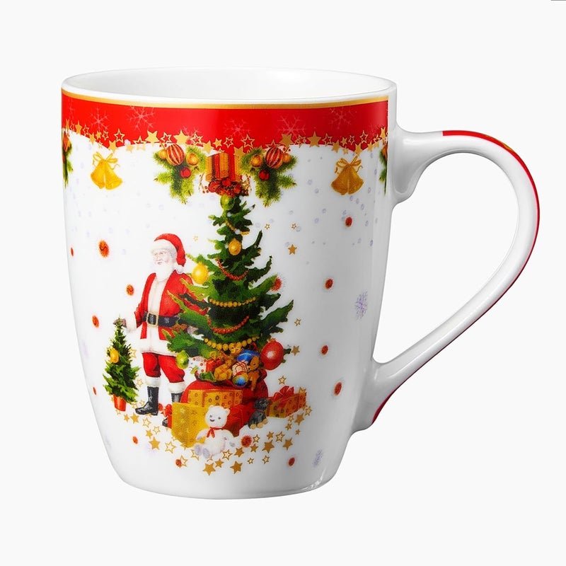 GUTE Ceramic 115oz Christmas Mug  Santa  Tree Design  Microwave  Dishwasher Safe  Perfect for Coffee Hot Chocolate Eggnog  Great Gift - Image 1