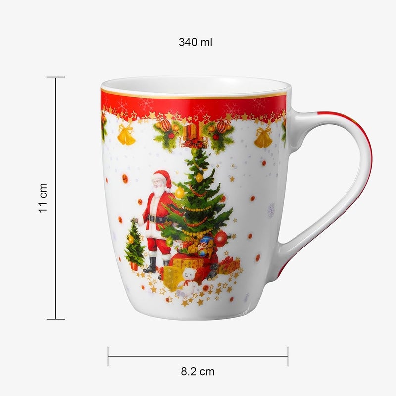 GUTE Ceramic 115oz Christmas Mug  Santa  Tree Design  Microwave  Dishwasher Safe  Perfect for Coffee Hot Chocolate Eggnog  Great Gift - Image 3
