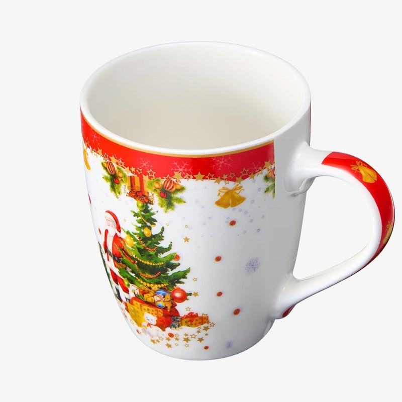 GUTE Ceramic 115oz Christmas Mug  Santa  Tree Design  Microwave  Dishwasher Safe  Perfect for Coffee Hot Chocolate Eggnog  Great Gift - Image 2