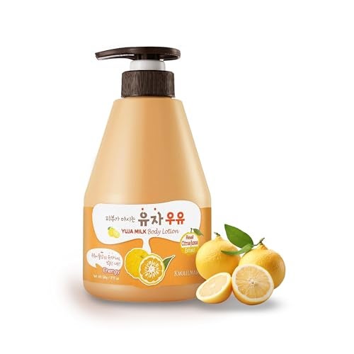 Kwailnara WELCOS KWAILNARA Yuja Milk Body Lotion Korean Body Lotion for Bright EvenToned Skin 560 g 1975 Fl oz