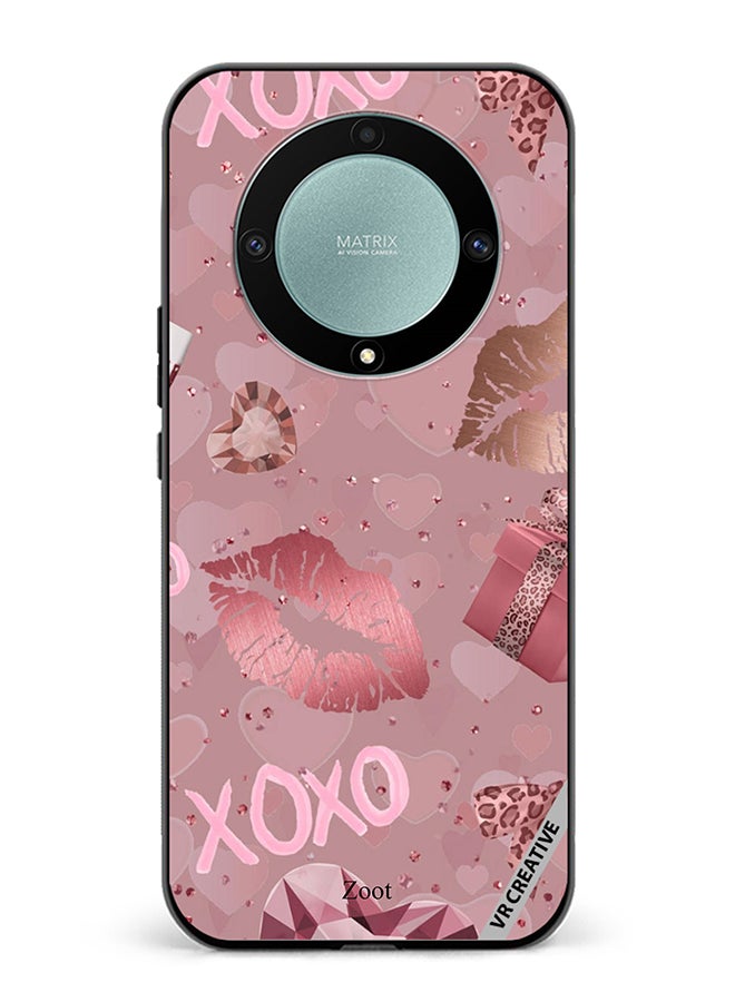 VR CREATIVE غطاء حماية لهاتف Honor X9b بتصميم XOXO متعدد الألوان - Image 1