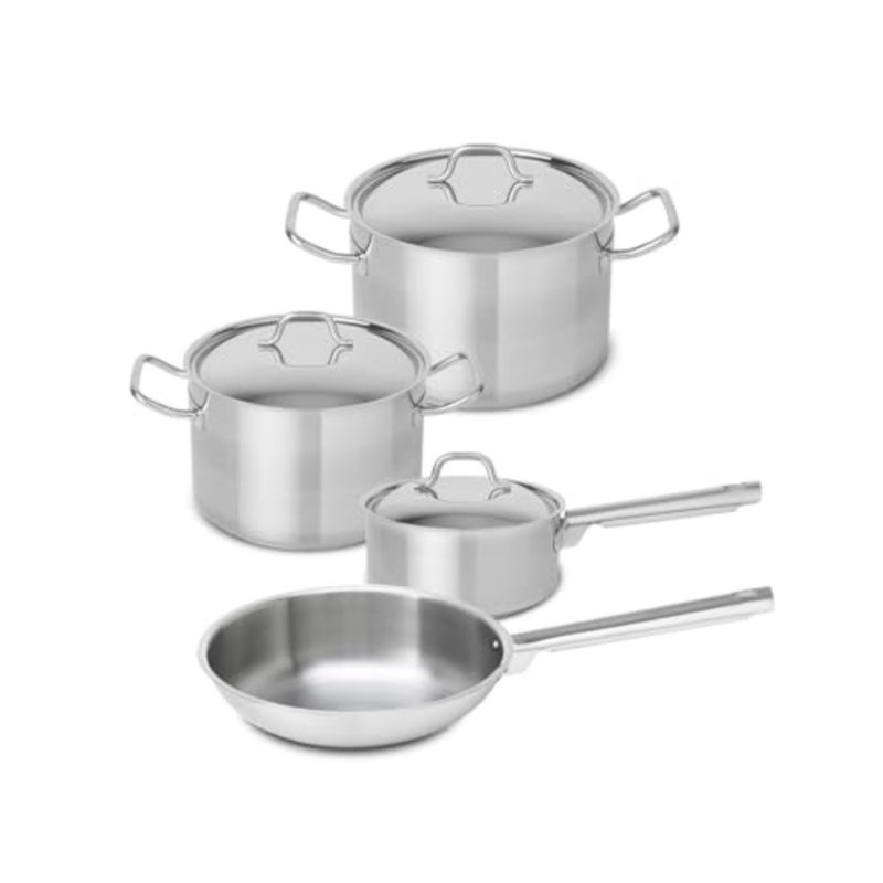 4-Piece Stainless Steel Induction Cookware Set, Compatible with All Hob Types Including Induction - Made in Europe - Image 1