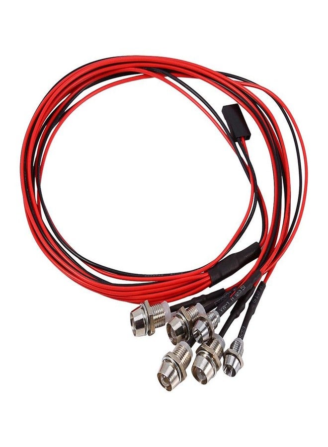 Dilwe 6 LED RC Car Light, 3-7V Headlight Taillight Set 5mm/3mm Diameter LED Light for 1/10 RC Model Car Truck - Image 1