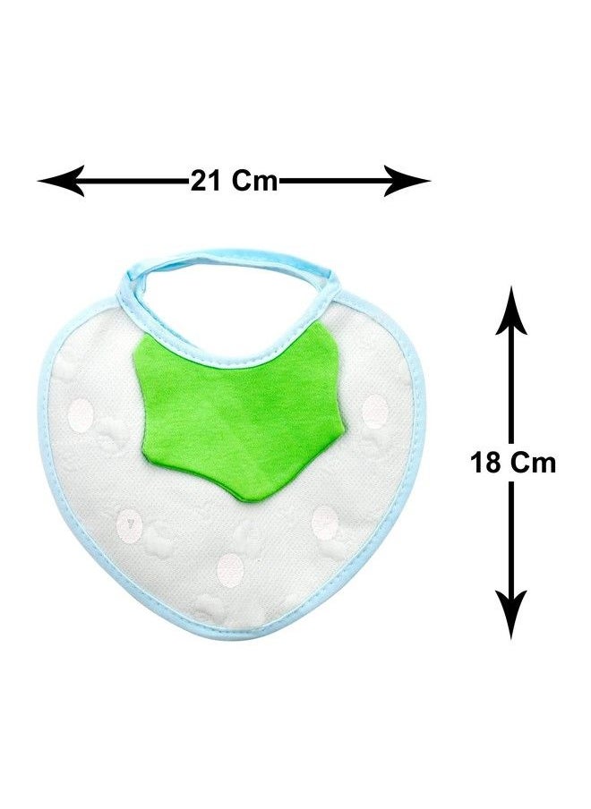 The Little Lookers Cotton Baby Bibs Apron With Tie Knot Closure; With Pvc On Back For Quick Absorption & Fast Drying Bibs For Babies Newborn (036 Months) (Pack Of 3)  - Image 4