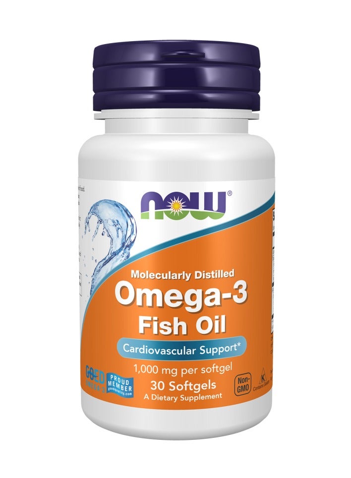 now Omega-3 Fish Oil 30 Softgels - Image 1