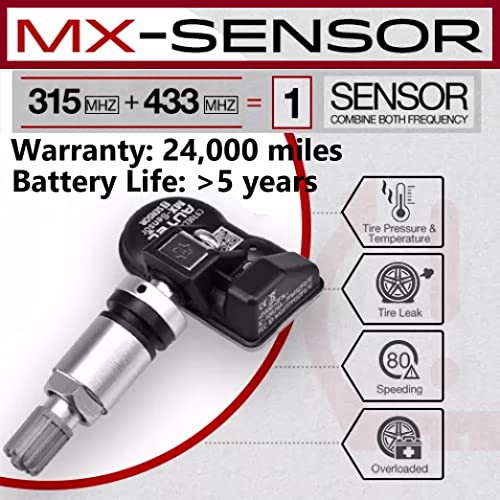 Autel MaxiTPMS MX Sensor 8pcs Pack Metal Stem 315/433MHz TPMS Sensor Universal Tire Sensor Programmed by TPMS Tool TS401 TS408 TS501 TS508 TS601 TS608 MK808TS MX808TS MS906TS ITS600 - Image 3