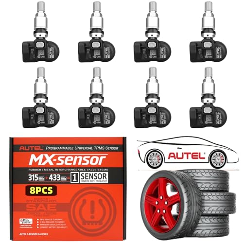 Autel MaxiTPMS MX Sensor 8pcs Pack Metal Stem 315/433MHz TPMS Sensor Universal Tire Sensor Programmed by TPMS Tool TS401 TS408 TS501 TS508 TS601 TS608 MK808TS MX808TS MS906TS ITS600 - Image 1
