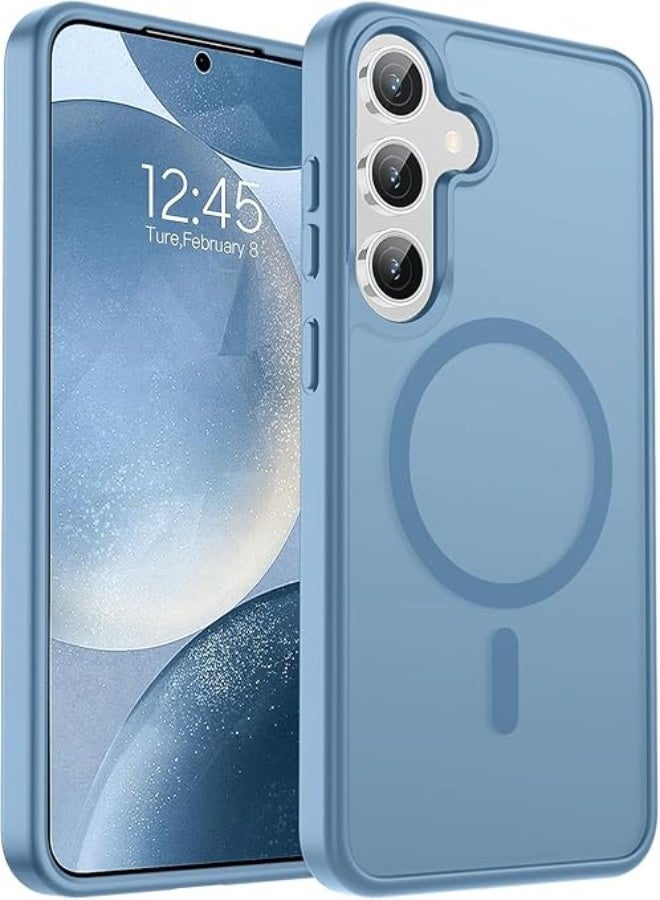 Magnetic Case Designed for Samsung Galaxy A36/A56, [MagSafe Compatible] [Military Grade Drop Protection] Slim Clear Matte Shockproof Case with Anti-Fingerprint (Light Blue) - Image 1