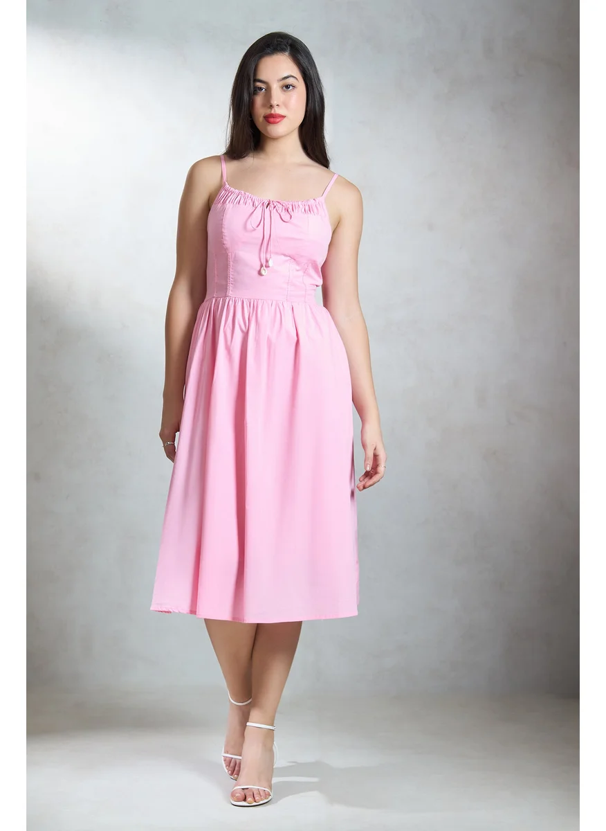 Virgio Pink Poplin Dress