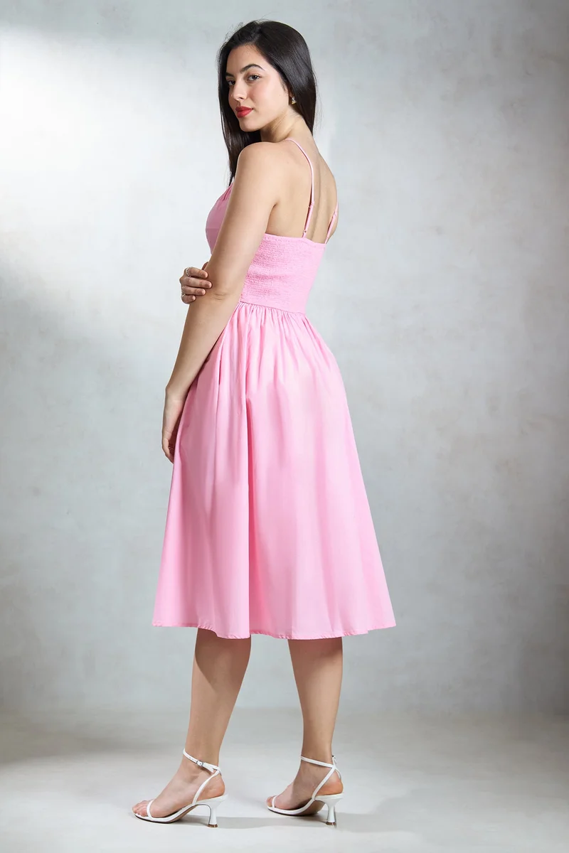 Virgio Pink Poplin Dress