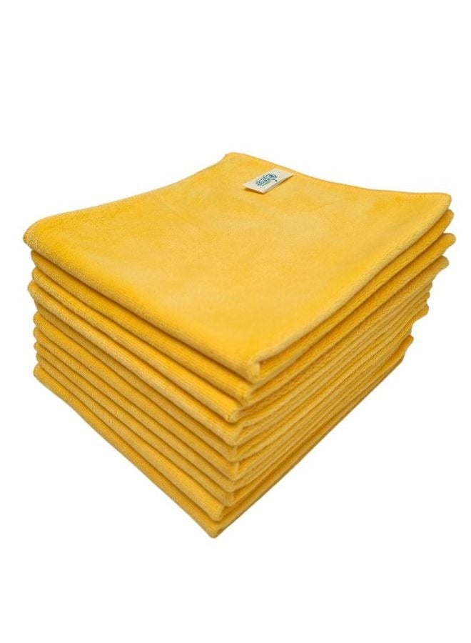 Microfiber Towel  Yellow (40*40) 50pcs in 1 pack