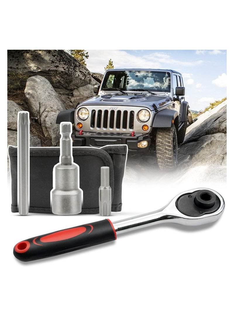 Hard Top Door Removal Torx Set Tool Kit Replace 82214166AB 68361574AB Compatible For Jeep Wrangler JL JK Gladiator Rubicon Sahara 2-4 Doors 2007-2021 Soft Top - Image 1