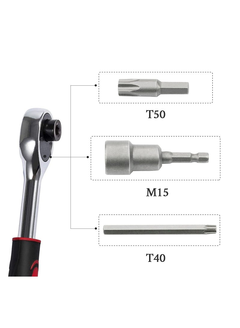 Hard Top Door Removal Torx Set Tool Kit Replace 82214166AB 68361574AB Compatible For Jeep Wrangler JL JK Gladiator Rubicon Sahara 2-4 Doors 2007-2021 Soft Top - Image 3
