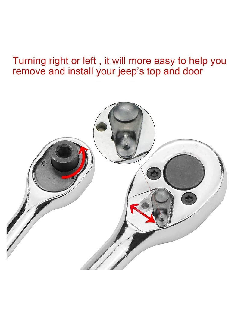 Hard Top Door Removal Torx Set Tool Kit Replace 82214166AB 68361574AB Compatible For Jeep Wrangler JL JK Gladiator Rubicon Sahara 2-4 Doors 2007-2021 Soft Top - Image 5