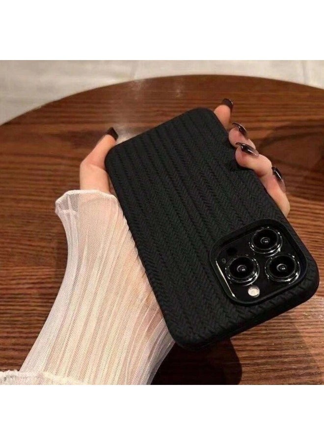 ShebSheb - Soft TPU 3D Braided Fabric Phone Case for iPhone 15 Pro Max - Image 1