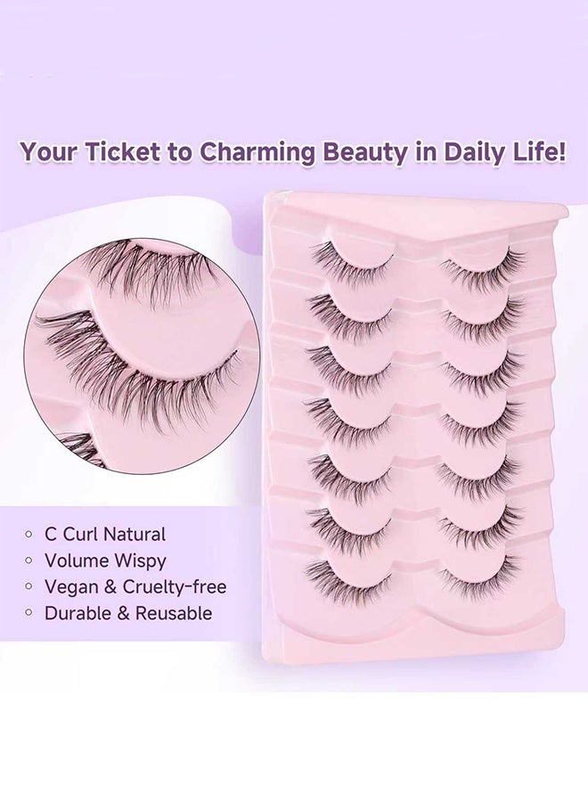 جمال 7 أزواج من الرموش الصناعية بنصف العين - Image 2