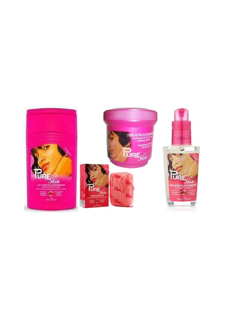 PURE SKIN - Pack of 4 Skin Whitening Lotion, Cream, Soap, Serum - Image 1