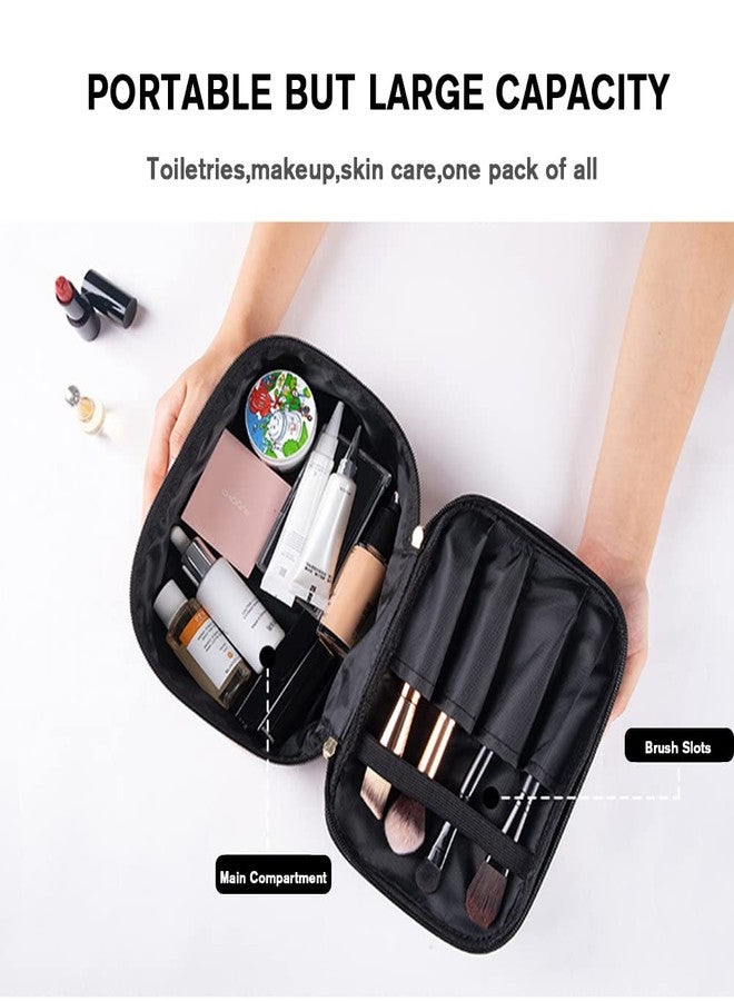 FITINI 3 Pieces Makeup Bags Double Layer Travel Large Cosmetic Cases Organizer Toiletry Bags Waterproof Small Zipper Pouch for Women Makeup Brush Storage Bag,Blush Pink - Image 5