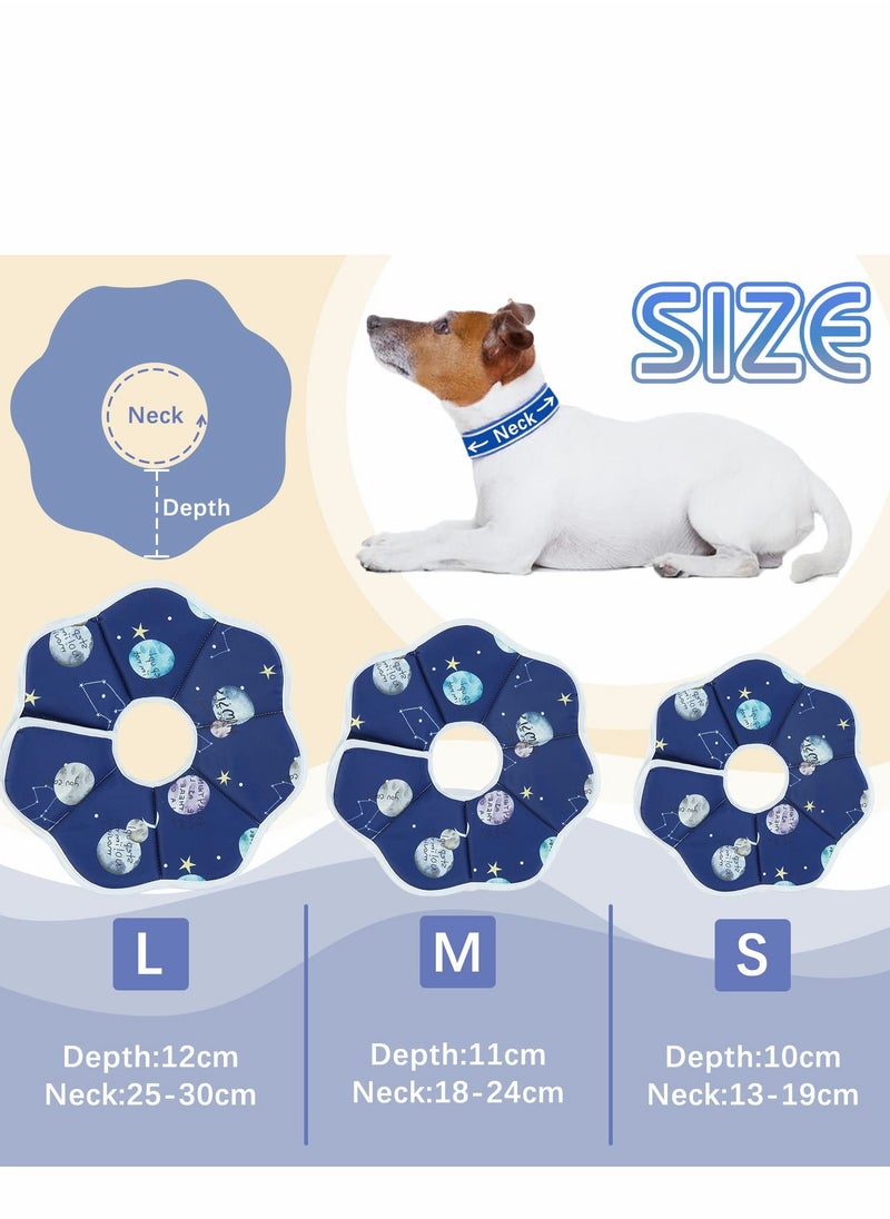 SYOSI - Protective Inflatable Collar for Dogs and Cats, Anti-Lick Dog Recovery Collars & Cones, Wound Healing Protective Cone Surgery Recovery Cat Elizabethan Collar, Comfy E-Collar Does not Impede Vision - Image 1
