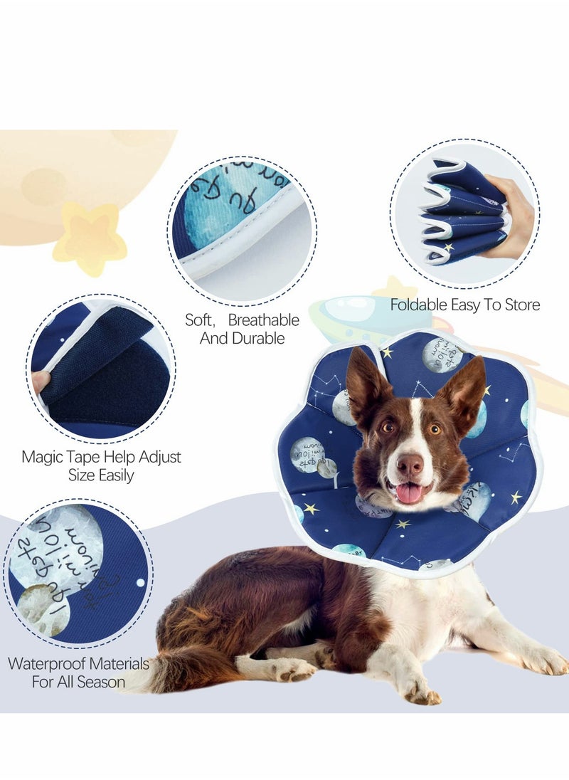 SYOSI - Protective Inflatable Collar for Dogs and Cats, Anti-Lick Dog Recovery Collars & Cones, Wound Healing Protective Cone Surgery Recovery Cat Elizabethan Collar, Comfy E-Collar Does not Impede Vision - Image 1