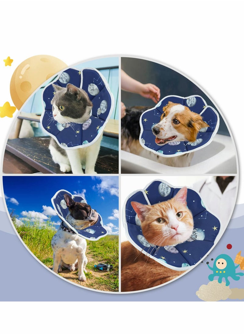SYOSI - Protective Inflatable Collar for Dogs and Cats, Anti-Lick Dog Recovery Collars & Cones, Wound Healing Protective Cone Surgery Recovery Cat Elizabethan Collar, Comfy E-Collar Does not Impede Vision - Image 1