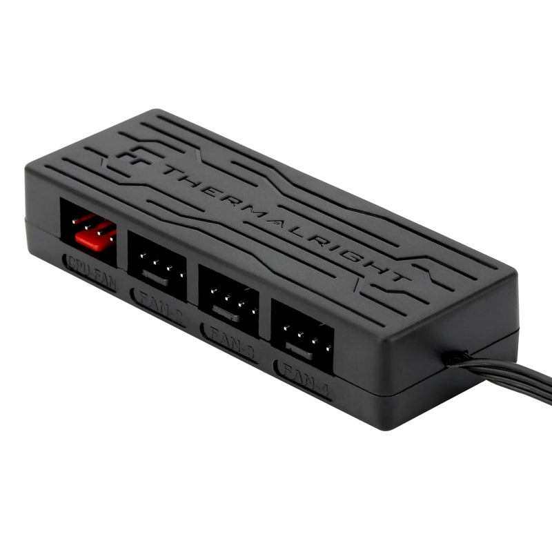 Thermalright FAN HUB X4 PWM Fan Controller 4 Port 4Pin Multiple Interface Cooling Hub for 4 Groups of PC Fans SATA Power Cord