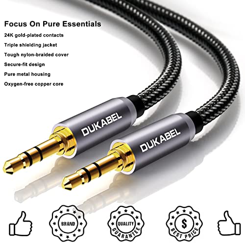 DUKABEL Top Series 3.5mm AUX Cable Lossless Audio Gold-Plated Auxiliary Audio Cable Nylon Braided Male to Male Stereo Audio AUX Cord Car Headphones Phones Speakers Home Stereos (4 Feet /1.2 Meters) - Image 4