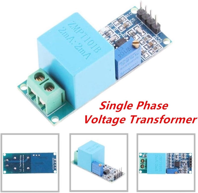 DOUKI 4 pcs 5-30V ZMPT101B Voltage Transformer Module, Single Phase Active Output AC Voltage Sensor Board Power Supply Voltage with Dupont Line for Household Appliances - Image 3
