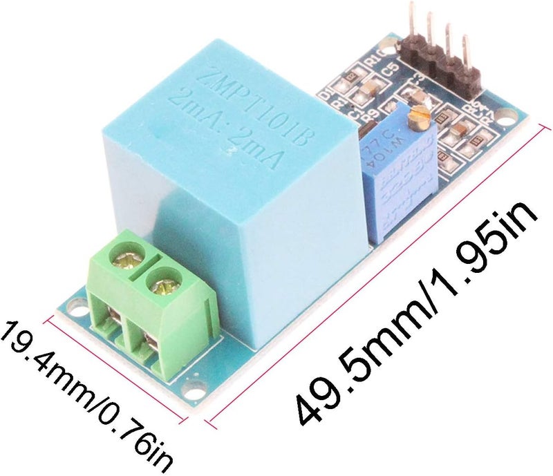 DOUKI 4 pcs 5-30V ZMPT101B Voltage Transformer Module, Single Phase Active Output AC Voltage Sensor Board Power Supply Voltage with Dupont Line for Household Appliances - Image 4