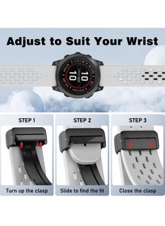 KASTWAVE 26mm Magnetic Silicone QuickFit Watch Strap for Garmin Fenix Series - Comfortable, Adjustable, and Durable Band for Fenix 7X, 6X Pro, 5X Plus & More  - Image 4