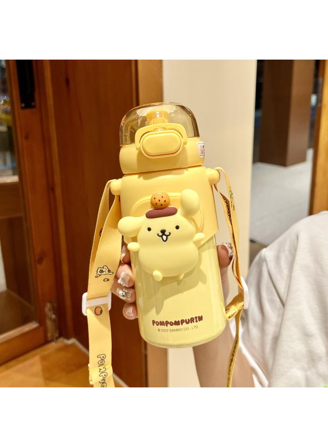 Sanrio Coolomi Children's Thermos Cup Primary School Student Water Cup School Special Girl Straw Kettle New 