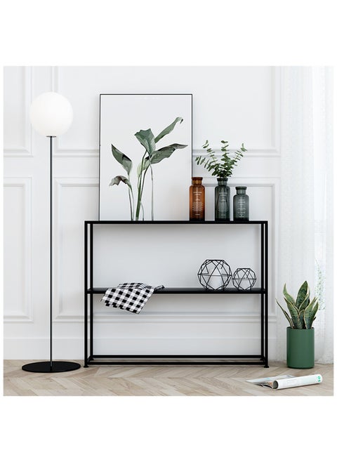 Console Table,2 Tier Entryway Table,Sofa Table,for Hallway, Entrance Hall, Corridor, Living Room（Black）