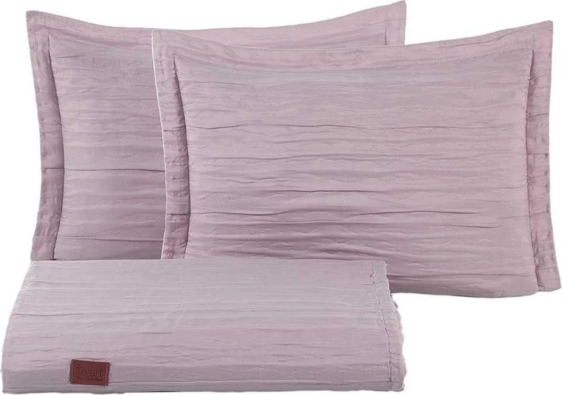 Elart Bedspread Set Double Calista Dried Rose (240X250CM) No Ironing Required