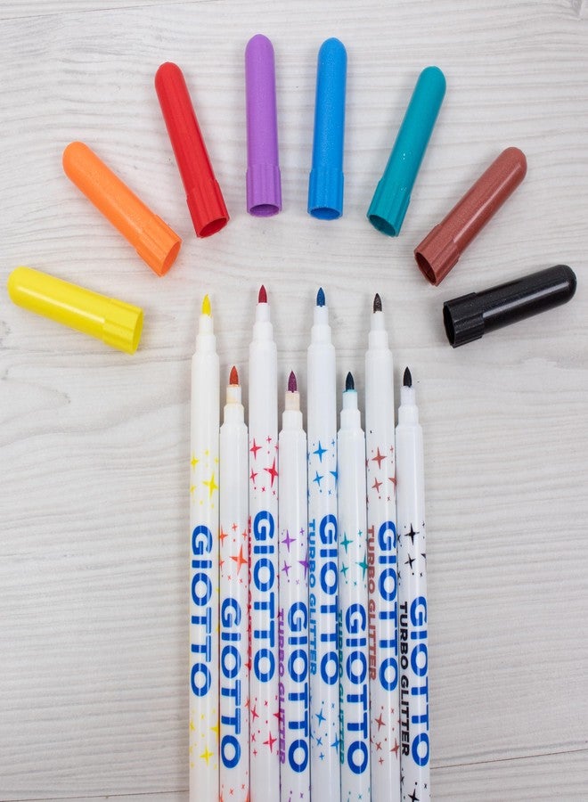 Giotto ROTULADOR GIOTTO C/8 TURBO GLITTER PURPURINA COLORES SURTID - Image 3