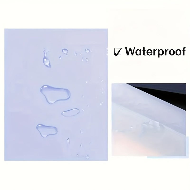 5pcs A7 Solid Color Morandi Plastic Envelopes Self Seal Hook Loop Closure Document Bags - Image 3