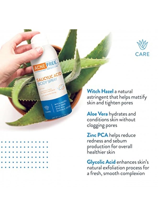 AcneFree - Acnefree Salicylic Acid Body Spray, Pore Clarifying Solution For Chest And Back, 5 Ounce - Image 1