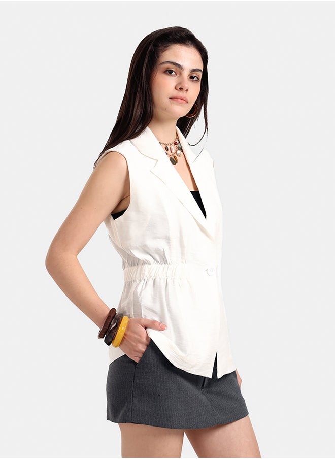Carina One-Button Closure Vest  - Image 2
