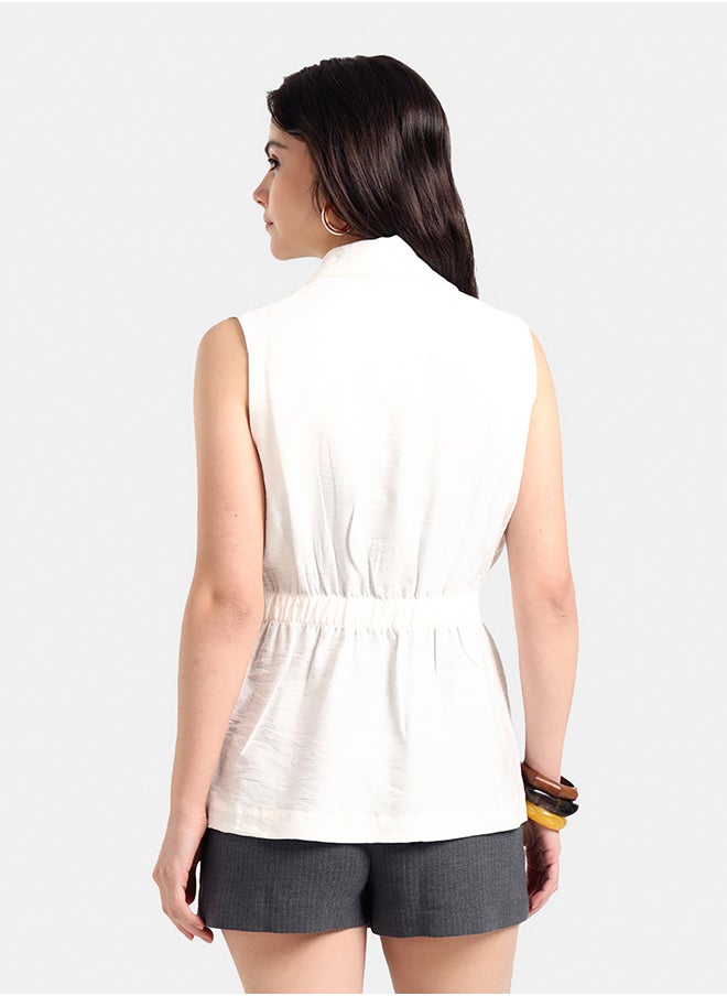 Carina One-Button Closure Vest  - Image 3