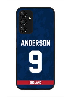 Rugged Black Edge Case for Samsung Galaxy A54, Slim fit Soft Case Flexible Thin Cover - Player Name - James Anderson, Jersey Number- 9