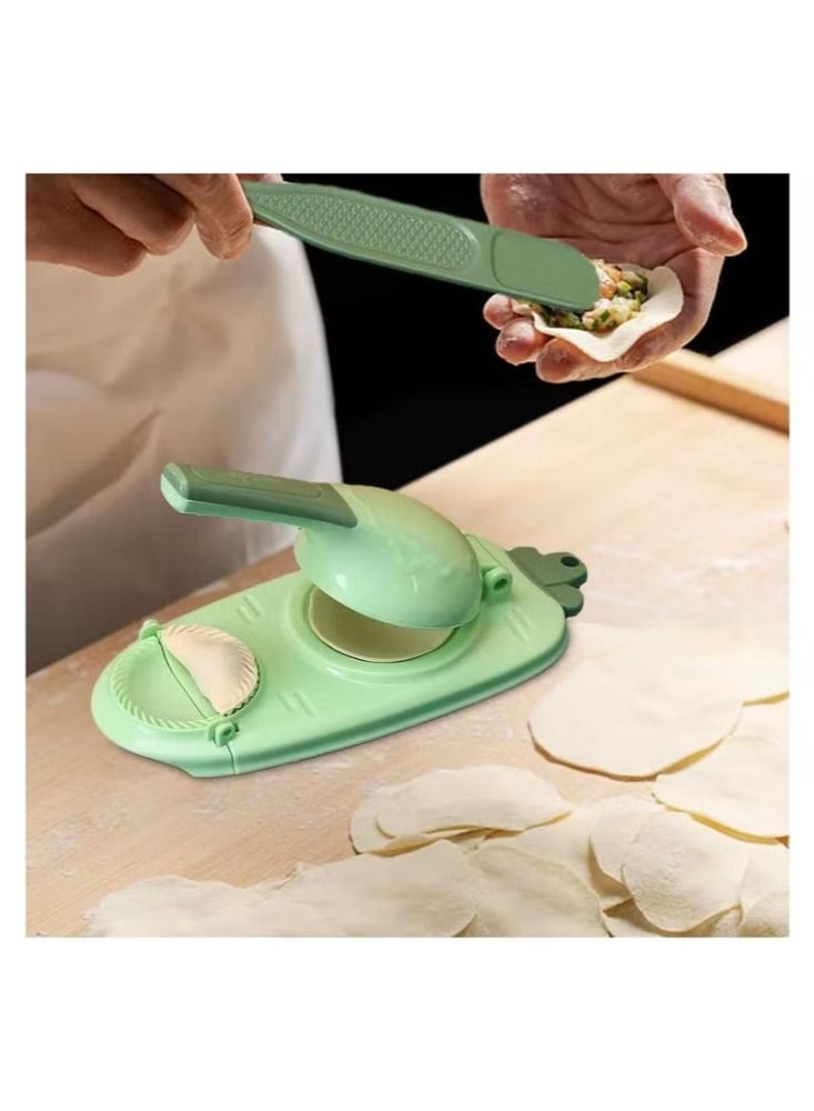 Dream Zone 2 in 1 Dumpling Skin Maker Manual Dumpling Wrappers Maker Press Portable Hand Tortilla Pie Maker Dumpling Making Gyoza Wrapper Tool for Home Kitchen Baking  - Image 2