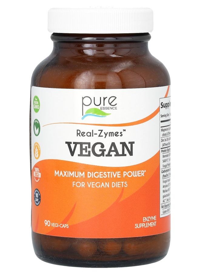 Pure Essence RealZymes Vegan 90 VegiCaps 